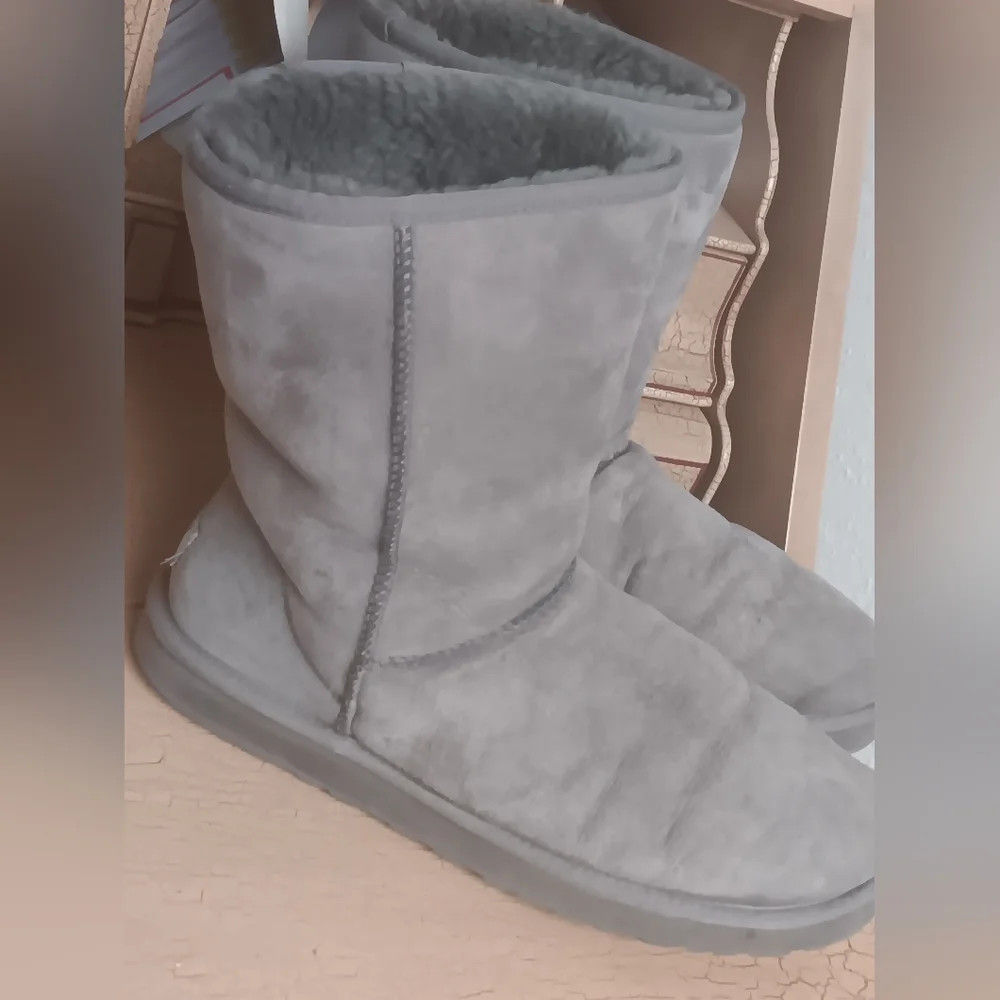 UGG MENS Classic Gray Suede Boots
